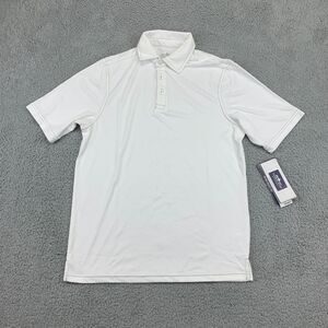 NEW Charles River Apparel Polo Shirt Men's Small White‎ Short Sleeve Wellesley